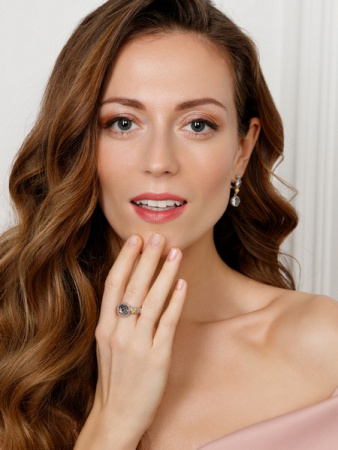 Серебряные серьги ALEXANDRE VASSILIEV с горным хрусталем