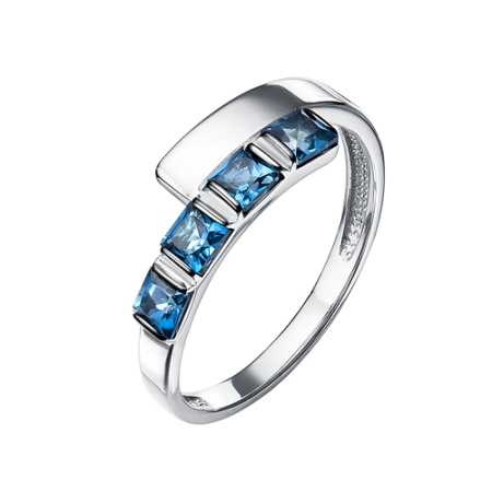 Кольцо из серебра с топазами london