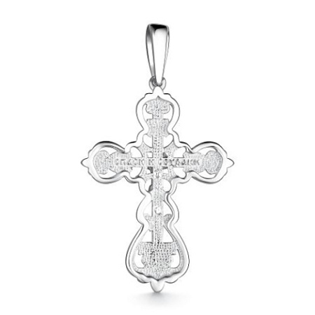 Серебряный крест с бриллиантом