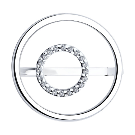 Серебряное кольцо с фианитами