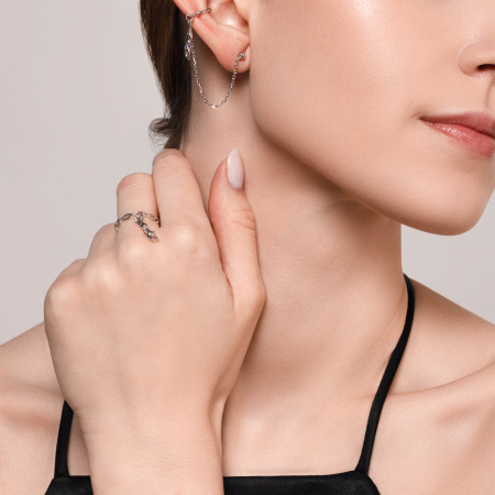 Кольцо из серебра с эмалью