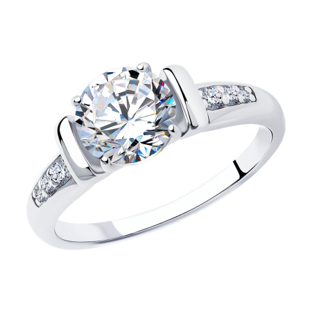 Серебряное кольцо с фианитами