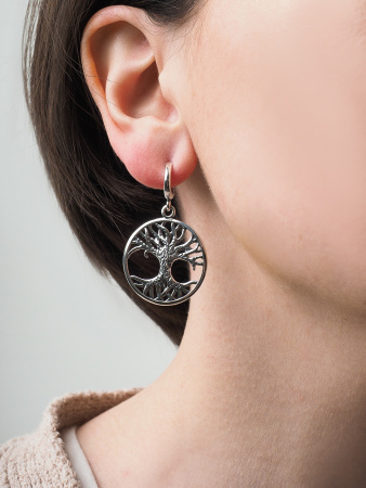 Серьги из серебра «Древо жизни»