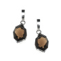 Серьги из серебра с раухтопазом