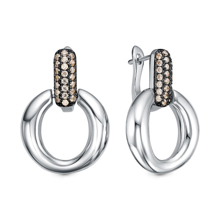 Серьги из серебра с кубическим цирконием