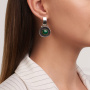 Серебряные серьги «Малахитовый Взор»