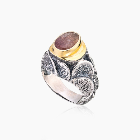 Кольцо из серебра с камнем турмалин