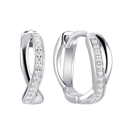 Серебряные серьги с фианитами