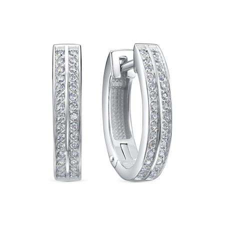 Серебряные серьги с фианитами