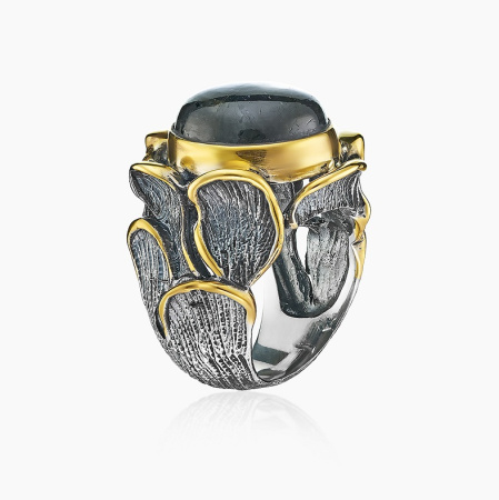 Серебряное кольцо «Чуткость» с лабрадором