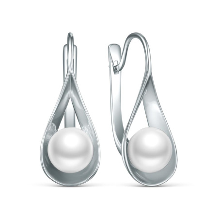 Серьги из серебра с жемчугом