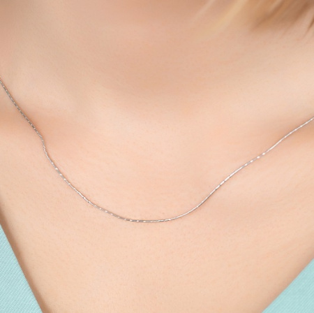 Серебряная цепочка «Шнурок» с алмазной гранью