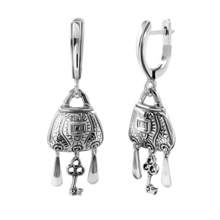 Серебряные серьги «Сумочки»