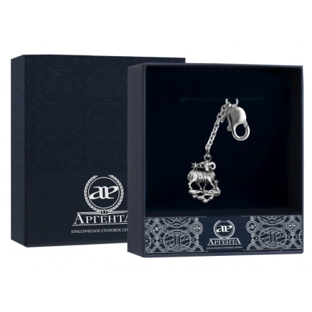 Серебряный брелок для ключей «Зодиак Овен»