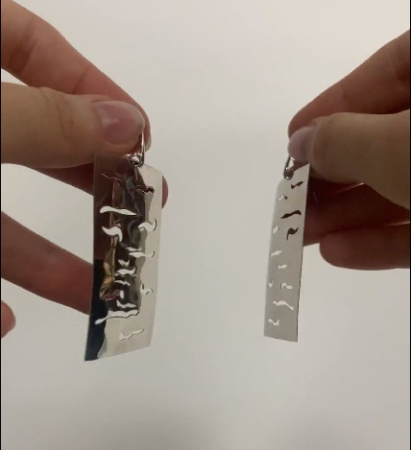 Серебряные серьги «Море»