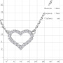 Серебряное колье с фианитами «Сердце»