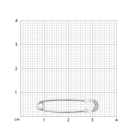 Булавка из серебра «Подкова»
