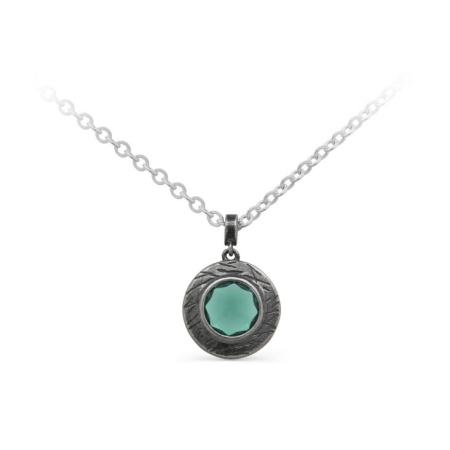 Серебряное колье с фианитом