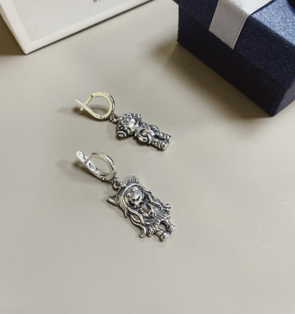 Серьги из серебра «Мальчик с девочкой дружил»