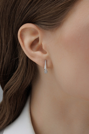 Серьги из серебра с бриллиантами