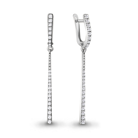 Серебряные серьги с фианитами