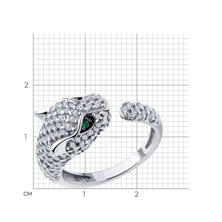 Серебряное кольцо с фианитами