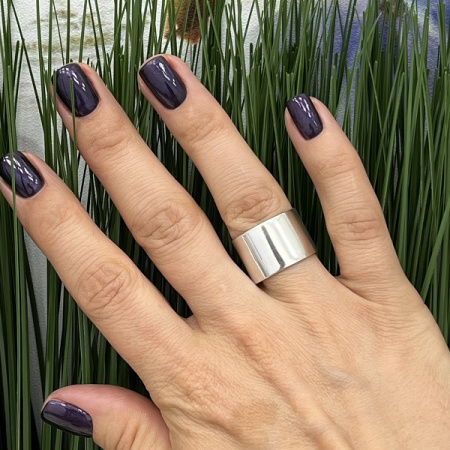 Кольцо из серебра «Тоннель»