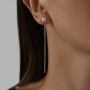 Серьги из серебра с топазом