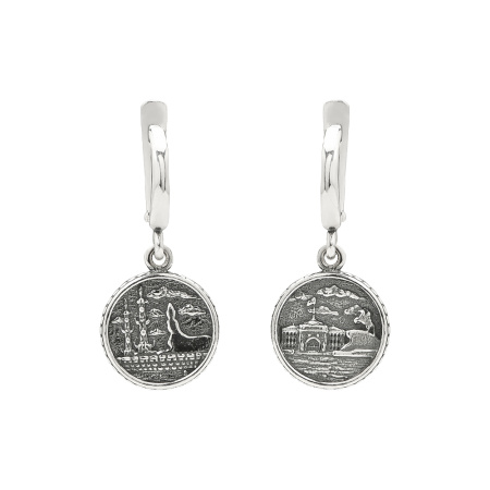 Серьги из серебра «Северная столица»