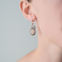 Серьги из серебра «Бабочки» 925 пробы с розовым кварцем