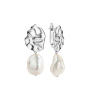 Серебряные серьги с барочным жемчугом