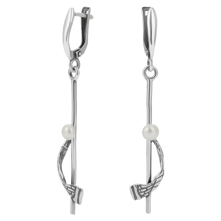 Серебряные серьги с жемчугом