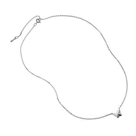 Колье из серебра с бриллиантом «Бабочка»