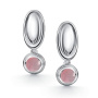 Серьги из серебра с розовым кварцем