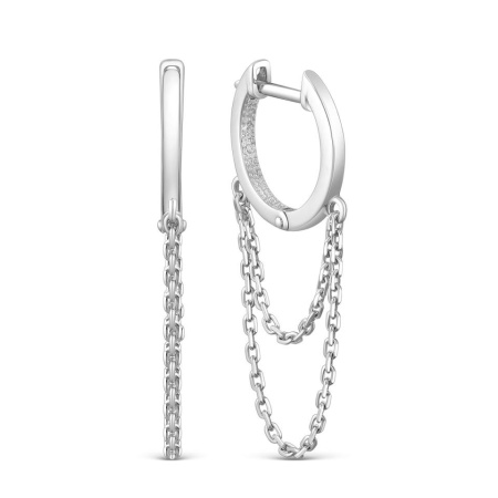 Серьги из серебра «Цепи»
