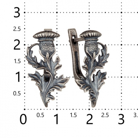 Серебряные серьги «Чертополох»