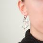 Серебряные серьги «Танец»
