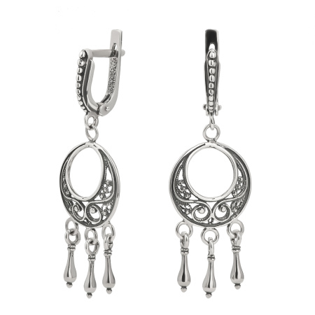 Серьги серебряные «Филигрань»