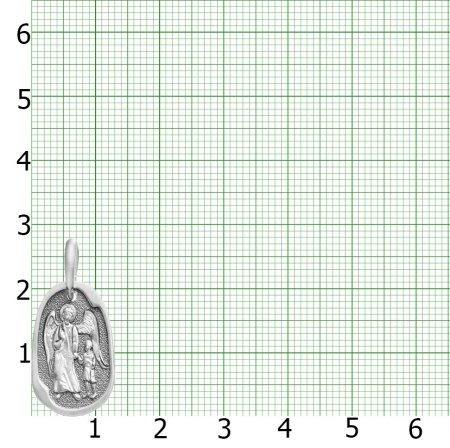 Подвеска из серебра «Образ Ангела Хранителя с ребенком»