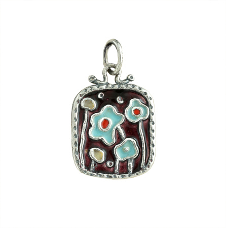 Подвеска из серебра с эмалью «Ночка»