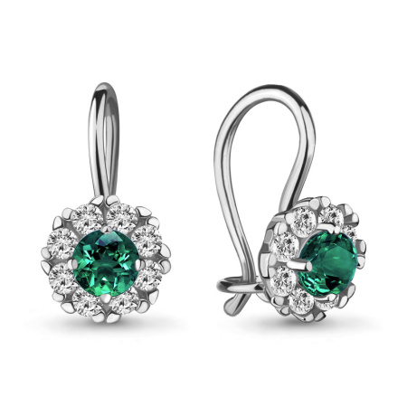 Детские серебряные серьги с фианитами