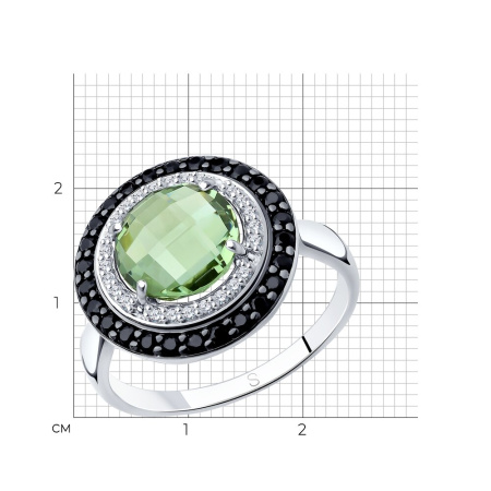 Кольцо Sokolov из серебра с миксом камней