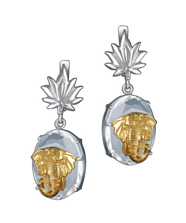 Серьги с горным хрусталем