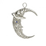 Серебряная елочная игрушка «Месяц»