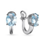 Серебряные серьги с топазом