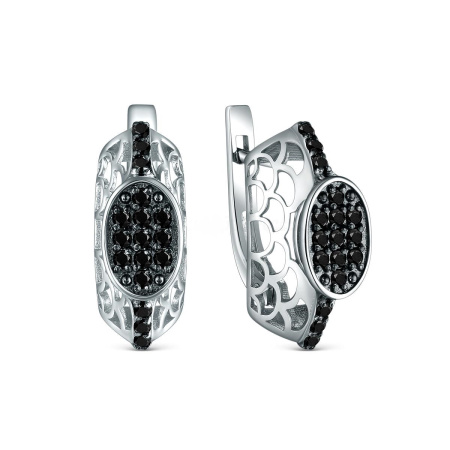 Серебряные серьги с шпинелью