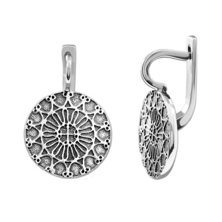 Серебряные серьги «Монетка»