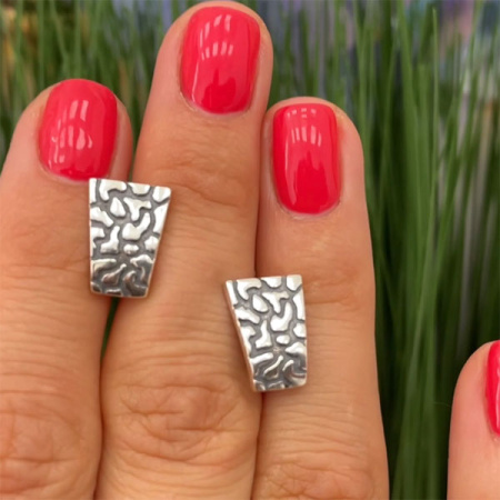 Серебряные серьги «Трапеция»