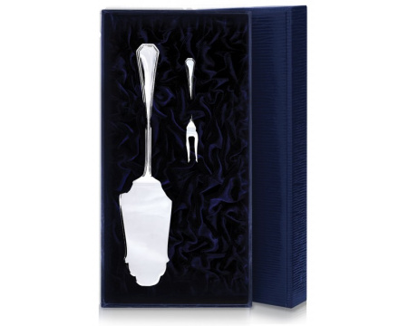 Серебряный набор для десерта «Элегант» лопатка и вилка для лимона