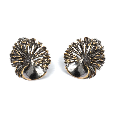 Серьги из серебра с позолотой